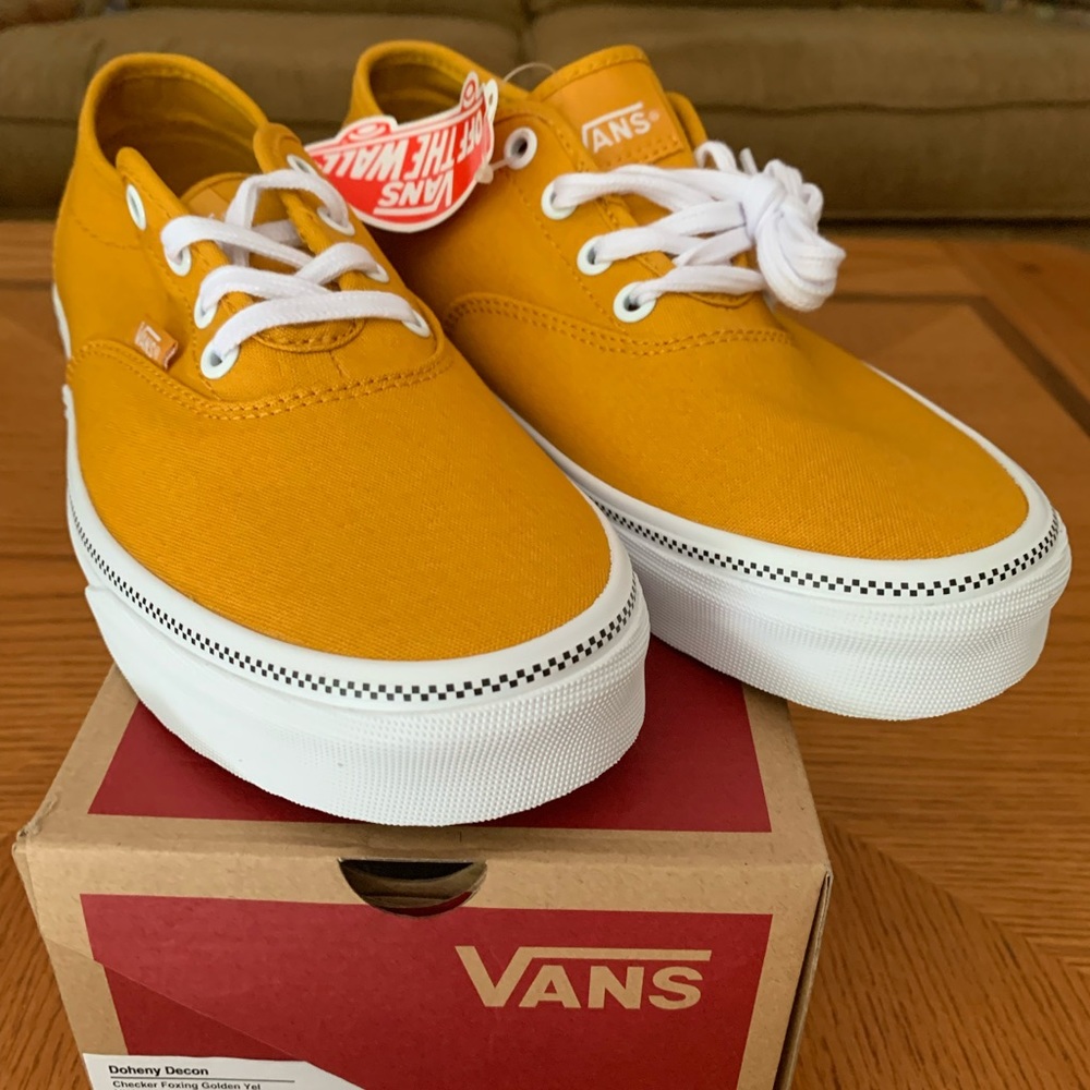 Vans Womens sneakers- brand new, tags on. Beautiful mustard color!
